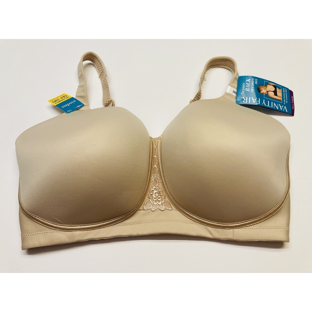 Vanity Fair Beauty Back Bra Plus Size 38G Beige Wirefree Full Figure 71380 NEW